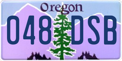 OR license plate 048DSB