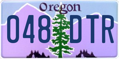 OR license plate 048DTR