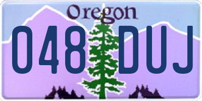 OR license plate 048DUJ