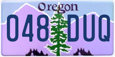 OR license plate 048DUQ