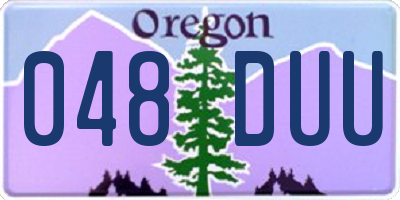 OR license plate 048DUU