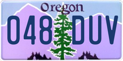 OR license plate 048DUV