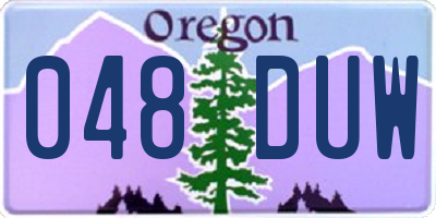 OR license plate 048DUW