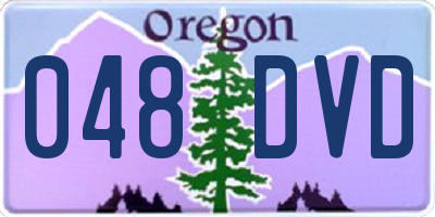 OR license plate 048DVD