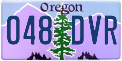 OR license plate 048DVR