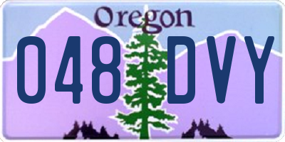 OR license plate 048DVY