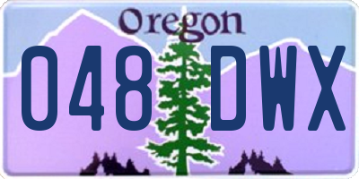 OR license plate 048DWX