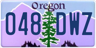 OR license plate 048DWZ
