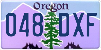 OR license plate 048DXF