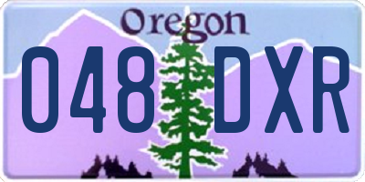 OR license plate 048DXR