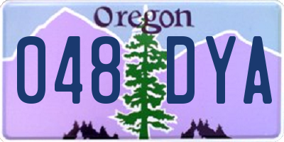 OR license plate 048DYA