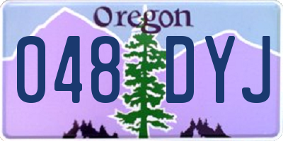 OR license plate 048DYJ