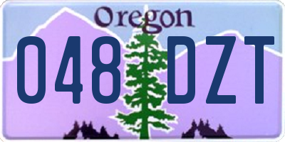 OR license plate 048DZT