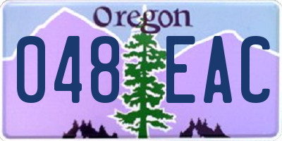 OR license plate 048EAC