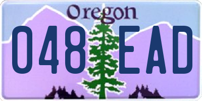 OR license plate 048EAD