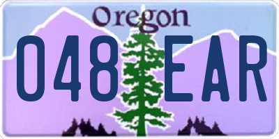 OR license plate 048EAR