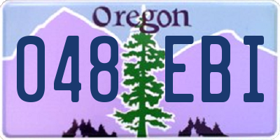 OR license plate 048EBI