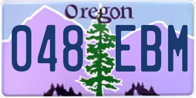 OR license plate 048EBM