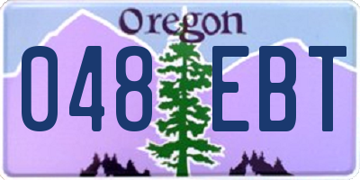 OR license plate 048EBT