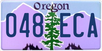 OR license plate 048ECA