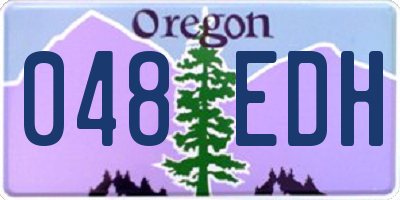 OR license plate 048EDH