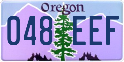 OR license plate 048EEF