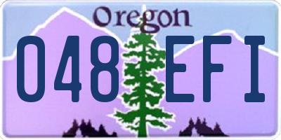 OR license plate 048EFI