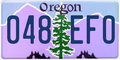 OR license plate 048EFO
