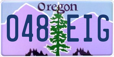 OR license plate 048EIG