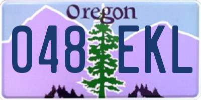 OR license plate 048EKL