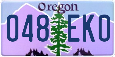 OR license plate 048EKO