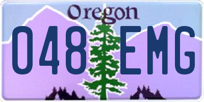 OR license plate 048EMG