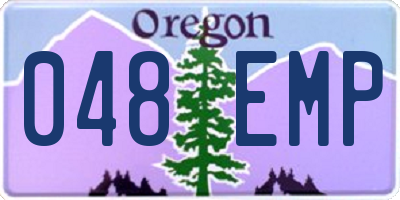 OR license plate 048EMP