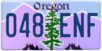 OR license plate 048ENF