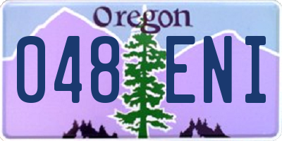 OR license plate 048ENI