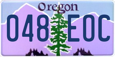 OR license plate 048EOC