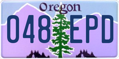 OR license plate 048EPD