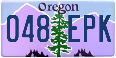 OR license plate 048EPK