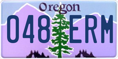 OR license plate 048ERM