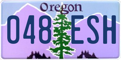 OR license plate 048ESH