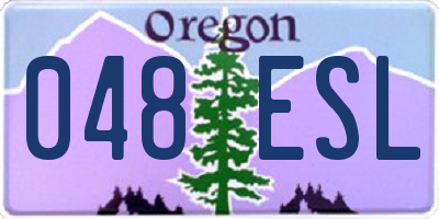 OR license plate 048ESL