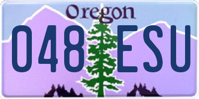 OR license plate 048ESU