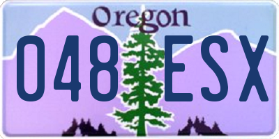 OR license plate 048ESX