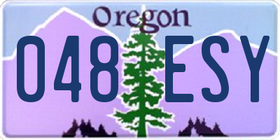OR license plate 048ESY