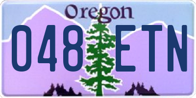 OR license plate 048ETN