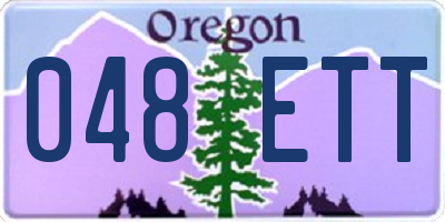OR license plate 048ETT