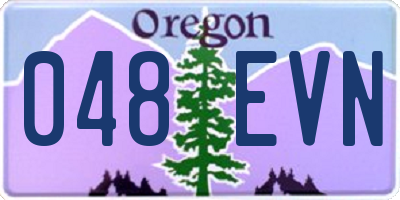OR license plate 048EVN