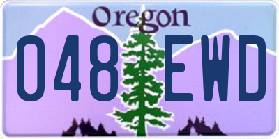OR license plate 048EWD