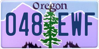 OR license plate 048EWF