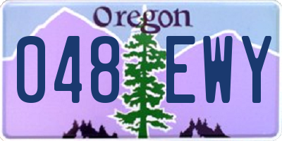 OR license plate 048EWY